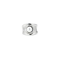 UNOde50 Sterling Silver Metal Crystal Clad Ring