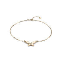 UNOde50 18k Gold Plated Metal Alloy Chain with Central Butterfly