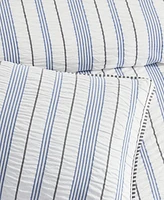 Dkny Seersucker Stripe 3 Piece Comforter Set