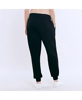 Women's Under the Belly Side Pockets Scuba Jogger - Motherhood Maternity