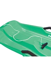 Slippery Racer Downhill Thunder Kids Toddler Plastic Toboggan Snow Sled (2 Pack