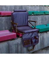 Four Seasons Courtyard Padded Stadium Comfort Seats Back Support Chairs, 4 Pack
