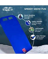 Flexible Flyer Flying Carpet Lightweight Roll Up Plastic Winter Snow Sled, Blue
