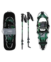 Yukon Charlie's Advanced 8x25 Inch Men's Snowshoe Kit with Aluminum Poles & Bag