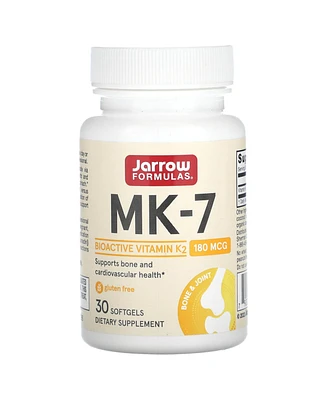 Jarrow Formulas Mk-7 180 mcg - Bioactive Form of Vitamin K2 - 30 Servings (Softgels)