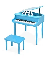 Gymax 30-Key Classic Baby Grand Piano Toddler Toy Wood w/ Bench & Music Rack