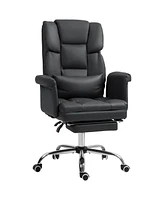 Homcom Executive Office Chair with Footrest and Lumbar Support,