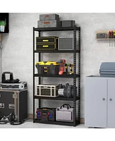 Sugift 5-Tier Metal Shelving Unit with Anti-slip Foot Pad Height Adjustable Shelves for Garage-s