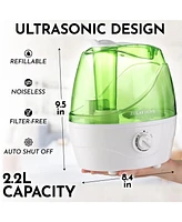 Cool Mist Humidifiers For Bedroom (2.2L Water Tank)