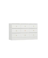 Homsee White Elegant Dresser With 9 Drawers