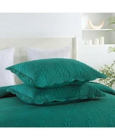 MarCielo 3 Piece 100% Cotton Christmas Tree Bedspread Set Coverlet Lightweight Quilt Queen