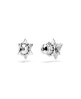 Swarovski Round Cut, Star, White, Rhodium Plated Dextera Stud Earrings