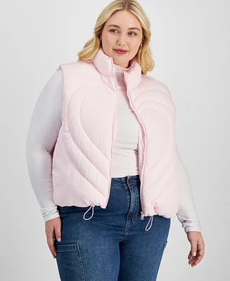 Madden Girl Trendy Plus Size Star Puffer Vest