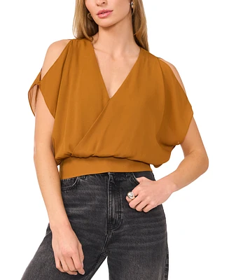 1.state Women's Cold-Shoulder Draped Top