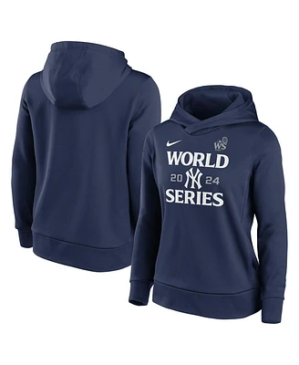 Nike Women's Navy New York Yankees 2024 World Series Authentic Collection Therma Pullover Hoodie