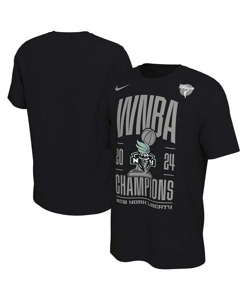 Nike Men's and Women's Black New York Liberty 2024 Wnba Finals Champions Locker Room T-Shirt