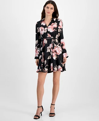 Tahari Petite Floral-Print Fit & Flare Dress