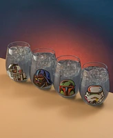 JoyJolt Star Wars Stemless Wine Glasses, Set of 4