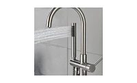 Slickblue Freestanding Bathtub Faucet - High Flow Tub Filler with Handheld Shower and Swivel Spout