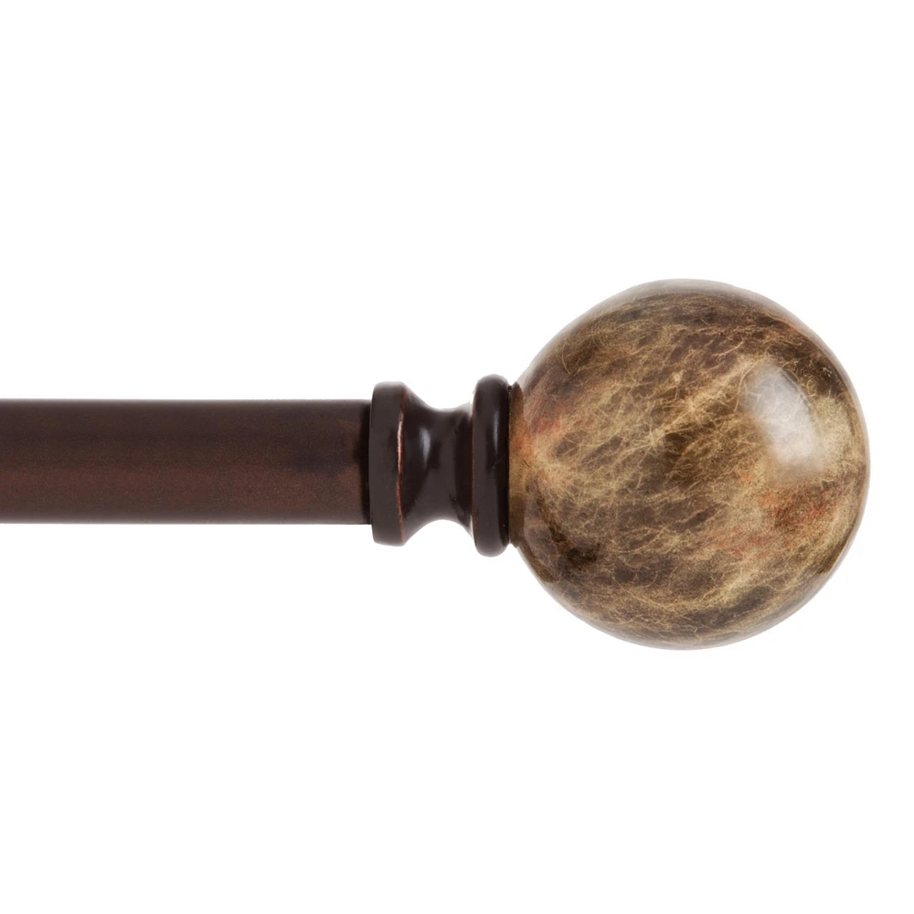 Kenney 3/4 Inch Marble Ball Decorative Curtain Rod for Stylish Window Treatments