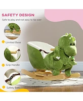 Qaba Baby Rocking Horse, Riding Dinosaur w/ Seat Belt, 32 Songs & Puppet