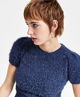 Guess Women's Usami Boucle Short-Sleeve Sweater