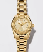 Michael Kors Women's Lexington Three-Hand Gold-Tone Stainless Steel Watch 19mm