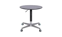 Slickblue Movable Adjustable Coffee Table 360 Swivel Counter Bar Height Aluminum Star Base Movable for End Table Dining Room Home Kitchen Table