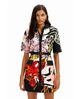 Desigual Women's Short dress orchids M. Christian Lacroix