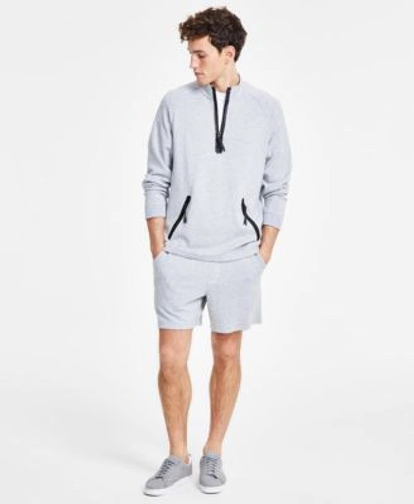 Alfani Mens Alfatech Shorts Quarter Zip Pullover Exclusively At Macys