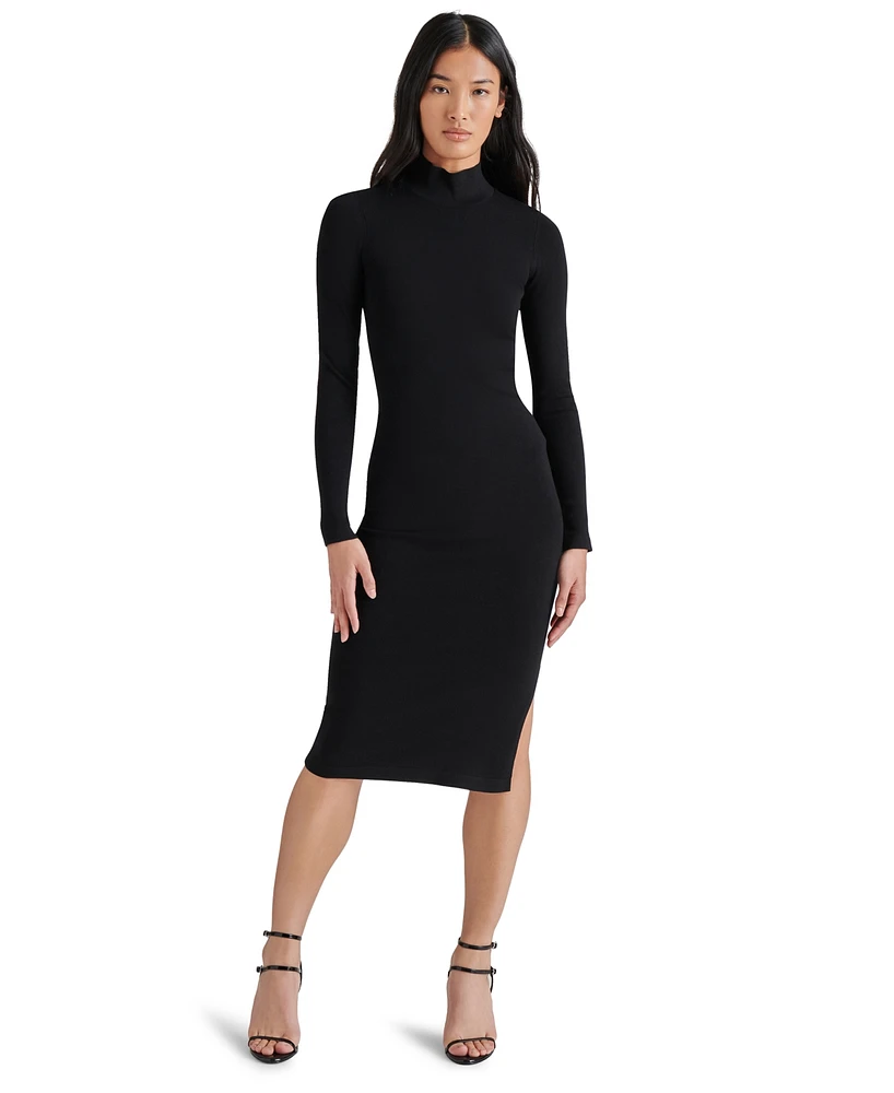 Steve Madden Women's Maja Mock Neck Midi Dress