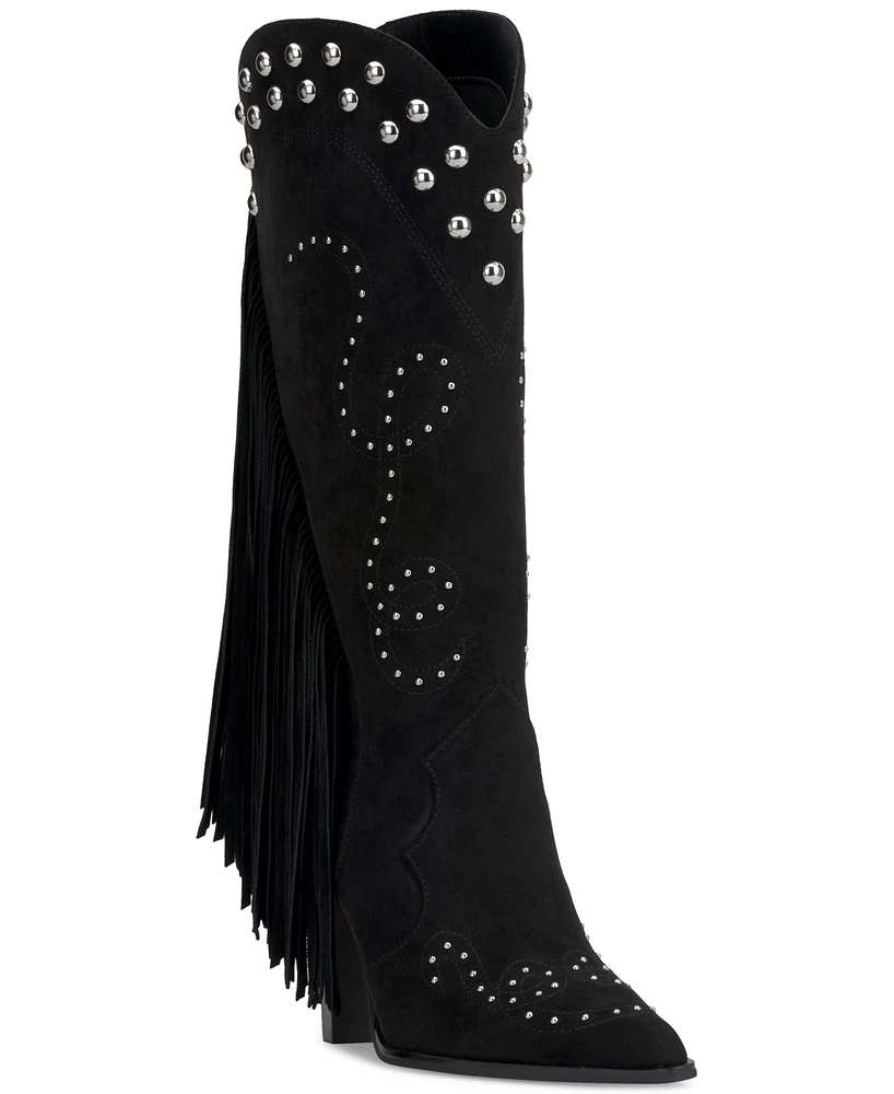 Jessica Simpson Women's Rosera Studded Fringe Cowboy Boots