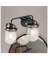 Slickblue Set of 2 Modern Industrial Wall Sconces with Clear Glass Shade - Versatile Indoor Light Fixture