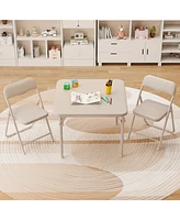 gaomon Boys and Girls Folding Table and Chairs Set of 3