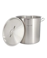 MegaChef Professional Kitchen Quart Round Stainless Steel Stock Pot with Lid