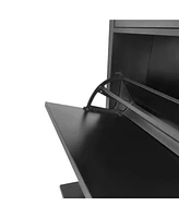 Slickblue Functional Entryway Organizer with 2 Flip Drawers Space-Saving Storage Solution for Essentials