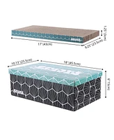 The Licker Store Naomi Modern Cardboard Reversible Cat Scratcher Pad in Box with Catnip (5-Pack)