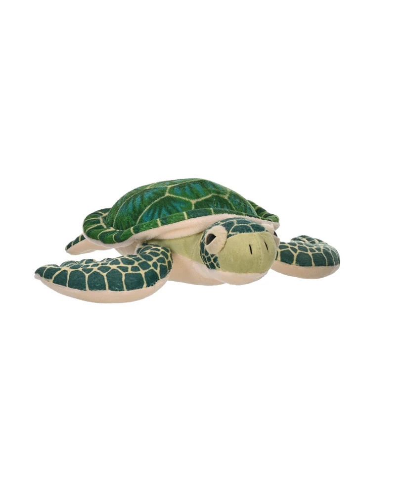 Wild Republic Cuddlekins Mini Green Sea Turtle Stuffed Animal, 8 Inches