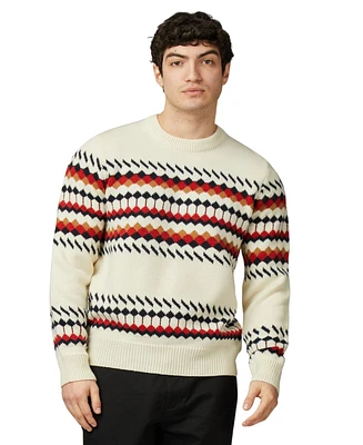 Ben Sherman Men's Fair Isle Crew Neck Sweater