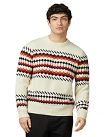 Ben Sherman Men's Fair Isle Crew Neck Sweater