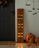 Glitzhome Lighted Wooden Boo Porch Sign, 42"