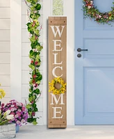 Glitzhome Wooden Welcome Porch Sign