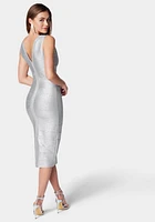 Bebe Women's Bandage Metallic Dress