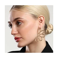 Sohi Women's The Semi-Flora Drop Earrings