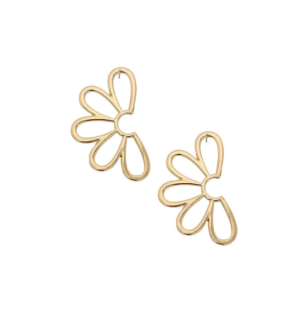 Sohi Women's The Semi-Flora Drop Earrings