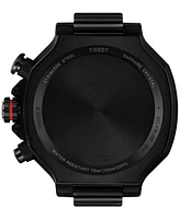 Tissot Men's Swiss Chronograph T-Race Red Rubber Strap Watch 45mm