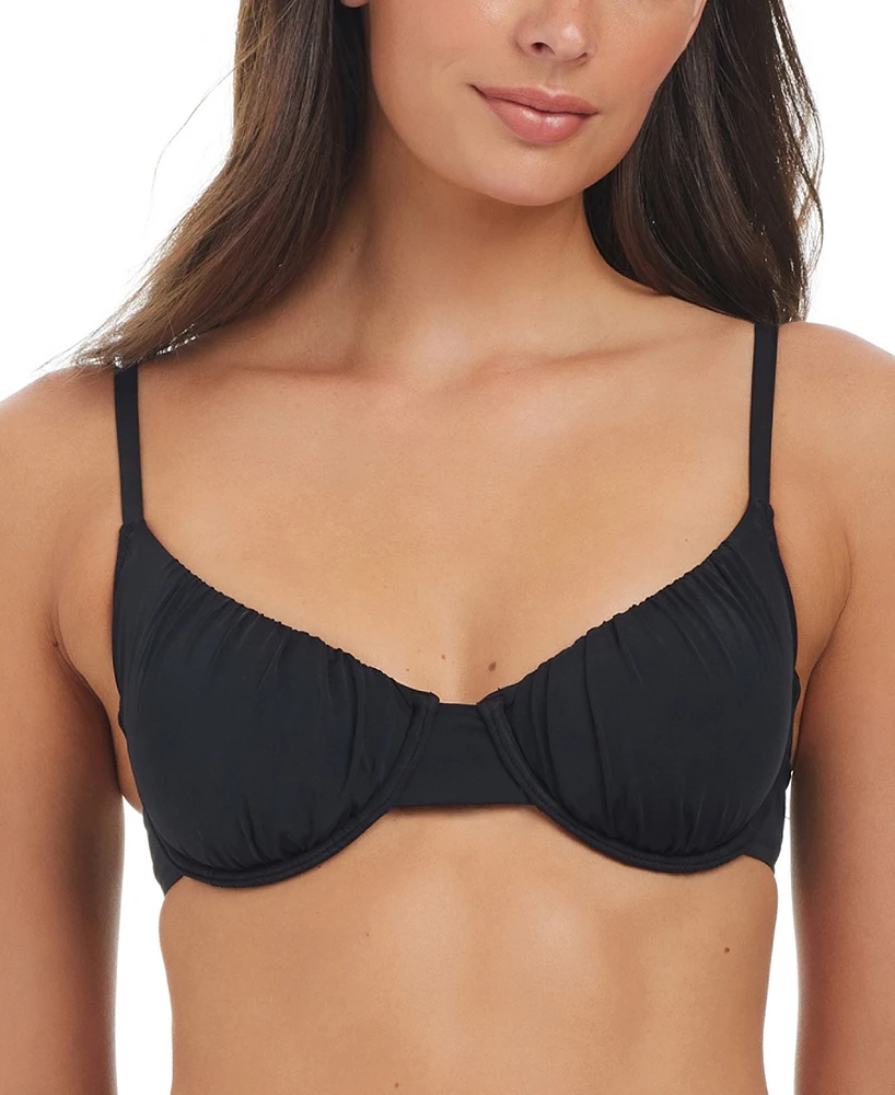 Sanctuary Women's Beach Goddess Shirred-Cup Bikini Top