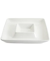 Tabletops Gallery 13.5" Square Ceramic Chip & Dip