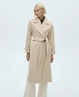 Mango Women's Maxi Lapel Manteco Wool Coat