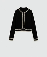Mango Women's Bicolor Tweed Jacket